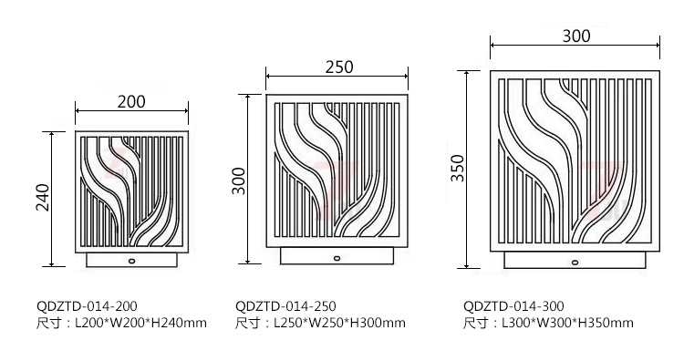 (QDZTD-014)~zΰ^200mm250mm300mmߴʾD